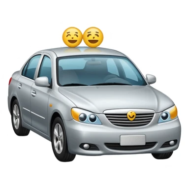 car in middle traffic lane emoji sticker
