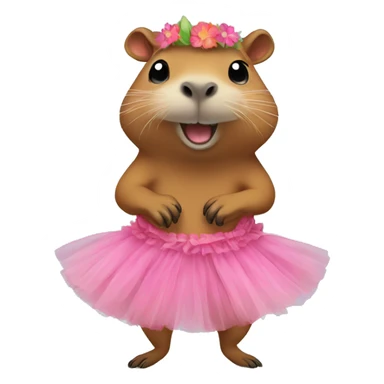 Capybara dancing in tutu  sticker