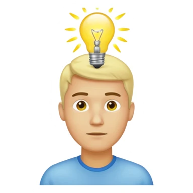 ligth man had an idea sticker