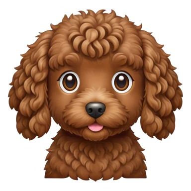 Brown cockapoo  sticker