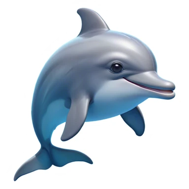 Cinematic Comical Bottlenose Dolphin Portrait Emoji, Head tilted dramatically with an exaggeratedly amused expression, featuring a sleek, shiny glossy body with wide, comically expressive eyes full of playful disbelief and a quirky, animated dorsal fin, Simplified yet hilariously expressive features, highly detailed, glowing with a slightly sassy aquatic glow, high shine, dramatic yet playful, stylized with an air of cheeky marine mischief, soft glowing outline, capturing the essence of a meme-worthy dolphin that looks ready to side-eye its way into viral fame! sticker
