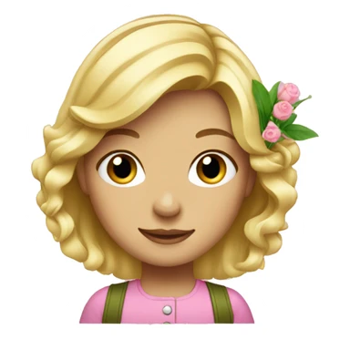 blonde girl florist sticker