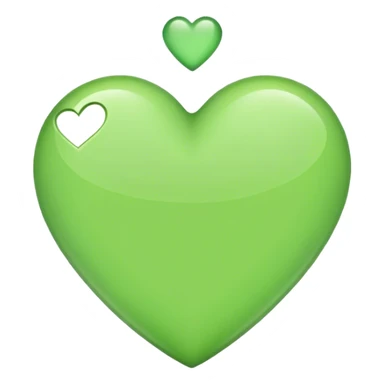 light green heart sticker
