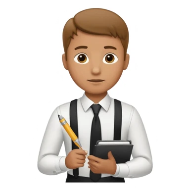 Waiter asking for what you want to eat sticker