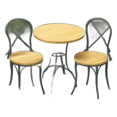 french bistro table and chair sticker