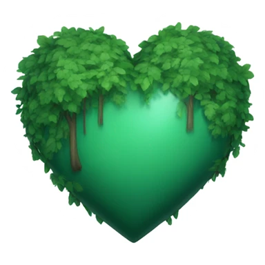 Forest green heart sticker