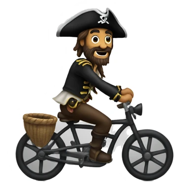 pirate on a bike sticker