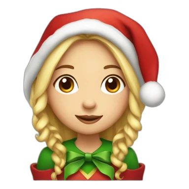 Christmas elf girl sticker