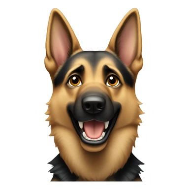 German shepherd barking sticker