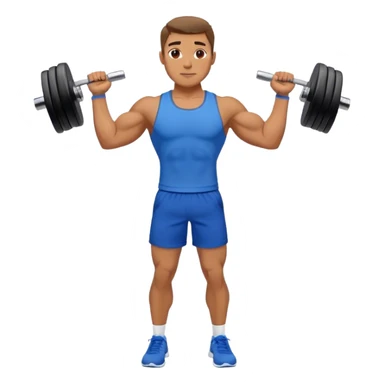 man with blue shorts doing dumbbell lateral-raise (T-pose) side-deltoid exercise sticker