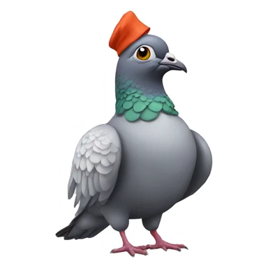 pigeon in clown costume sticker