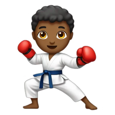 karate birthday sticker