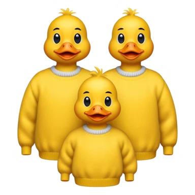 sweaters with ducks sticker