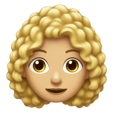 Garota do cabelo ondulada e pele branca com os olhos apaixonados  sticker