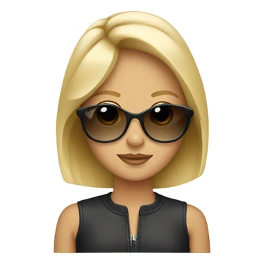 Blonde girl with sunglasses  sticker