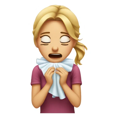 girl sneezing  sticker