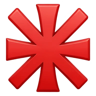 general red x symbol sticker