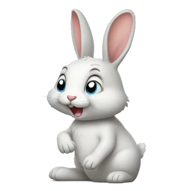 animated rabbit pats sticker