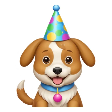 cute dog in party animal game sticker