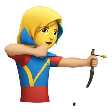 archer red blue and yellow color sticker