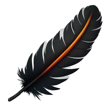 black phoenix feathers sticker