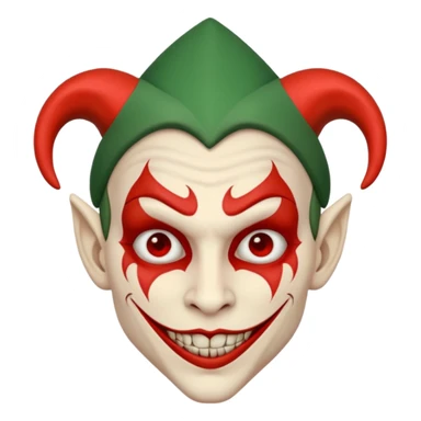wrangled jester creepy deilvish sticker