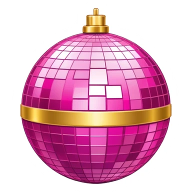 pink Gold mirror ball  sticker