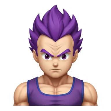Vegeta ultra ego with purple hair sticker