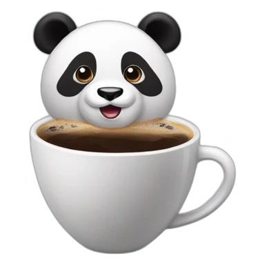 panda qui boit un café sticker