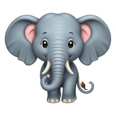  long haired elephant sticker