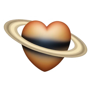  heart shape Saturn sticker