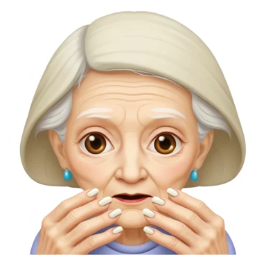 Old woman toenail fungus sticker