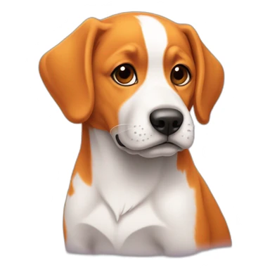 Mão-laranja-cachorro sticker
