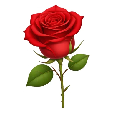 A charming emoji with a rose stem in the mouth and a red rose at the end of the stem sticker