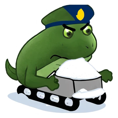 Man riding a snow machine with cap sticker