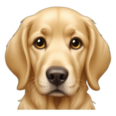 dog close up looking straight to you retriever only heas sticker