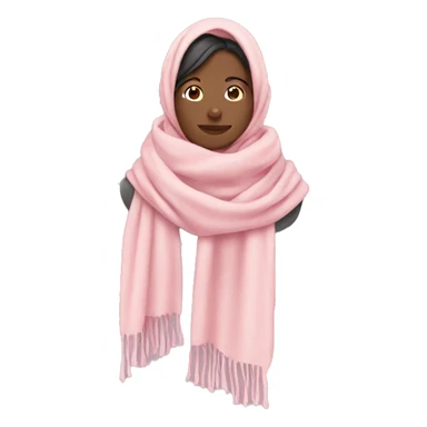 a pastel pink scarf sticker
