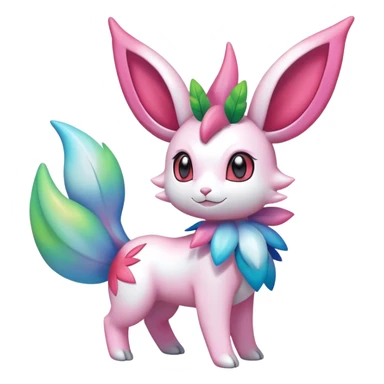 Shiny Exotic Sylveon-Shaymin-Meganium-Hybrid-Creature sticker