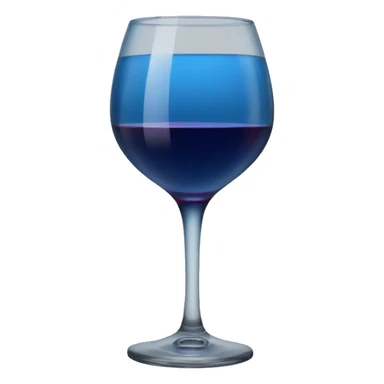 gls of blue wine  sticker