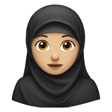 muslim white girl in niqab sticker