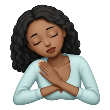 black woman fainting  sticker