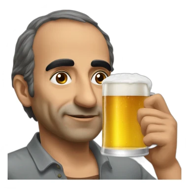 zemmour-with-a-beer sticker