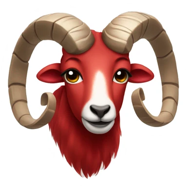 Red Aries symbol  sticker