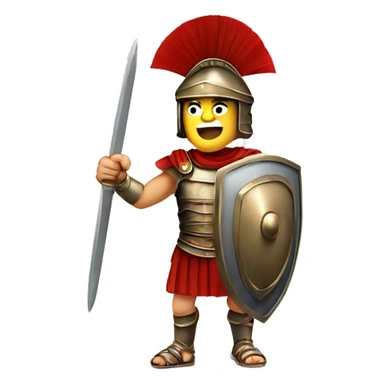 Ancient Roman soldier fighting square imperial shield  sticker