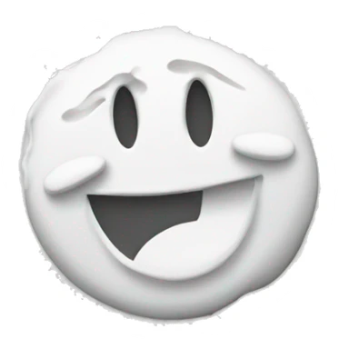 White paint over smiley face  sticker