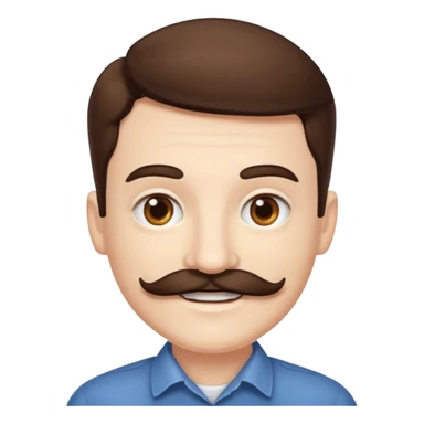 Dumb with moustache sticker