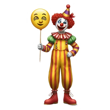 clown with whole body holding a sign that writes: irina sticker