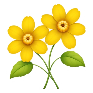 Two beautiful yellow flowers in love sticker