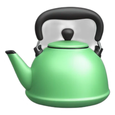 Light green mini kettle sticker