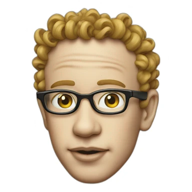 cartoon portrait of Keith Haring sticker